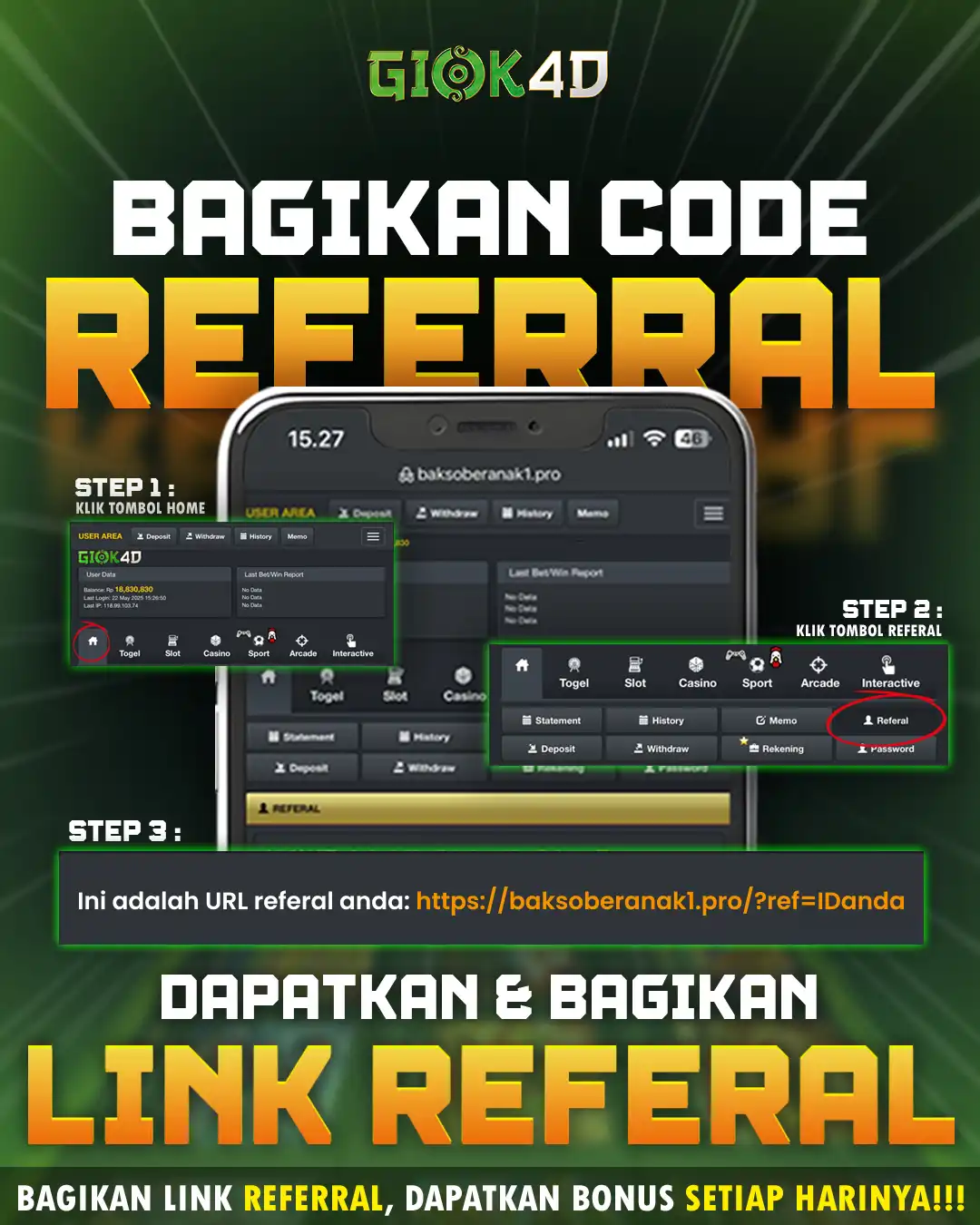 Main Bareng Teman, Dapat Bonus Referral di AKUN DEMO!